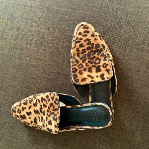 Faux Leopard Skin Slide Ons